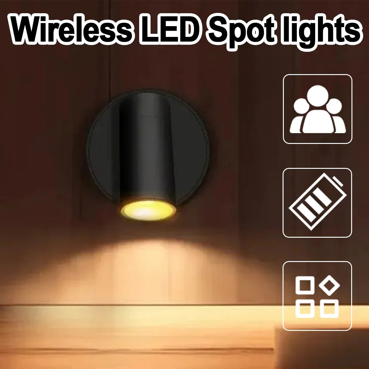 Vivolux | Magnetische Kabellose LED Wiederaufladbare Wand Spot Licht