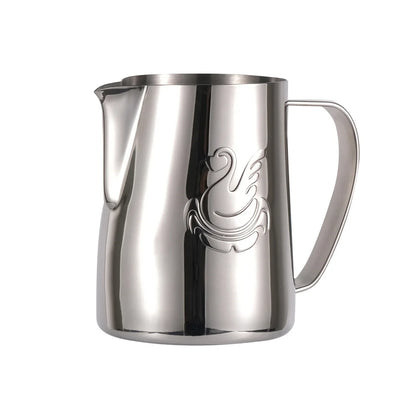 Vivolux | 600ml Edelstahl-Kaffeekanne Milchaufschäumer Tasse Sahnebereiter Espresso Latte Art Werkzeug Eleganter Schwan
