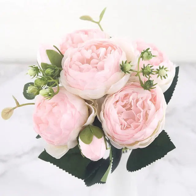 Vivolux | Seidige Rose Gypsophila Strauß