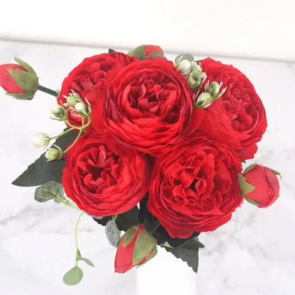 Vivolux | Seidige Rose Gypsophila Strauß