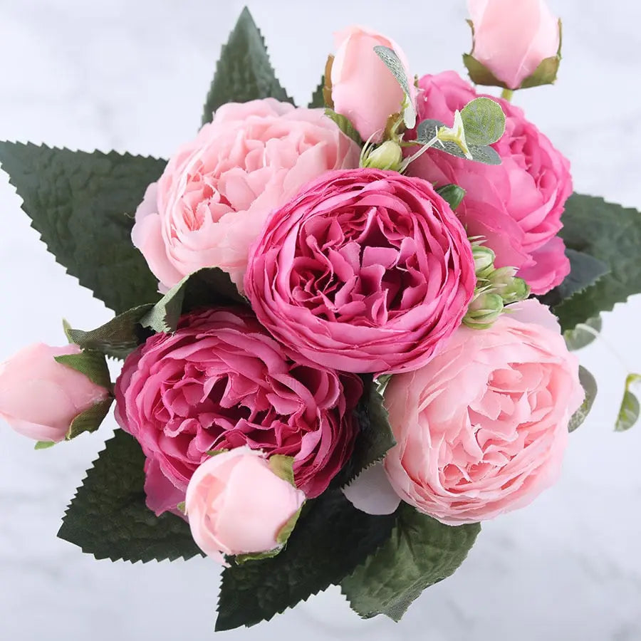 Vivolux | Seidige Rose Gypsophila Strauß