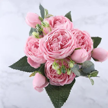 Vivolux | Seidige Rose Gypsophila Strauß