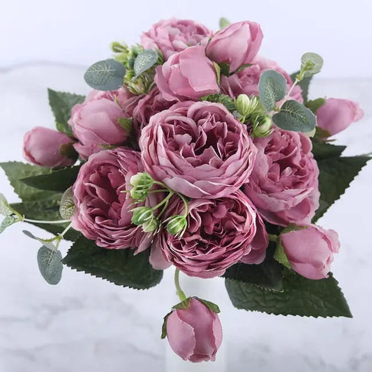 Vivolux | Seidige Rose Gypsophila Strauß