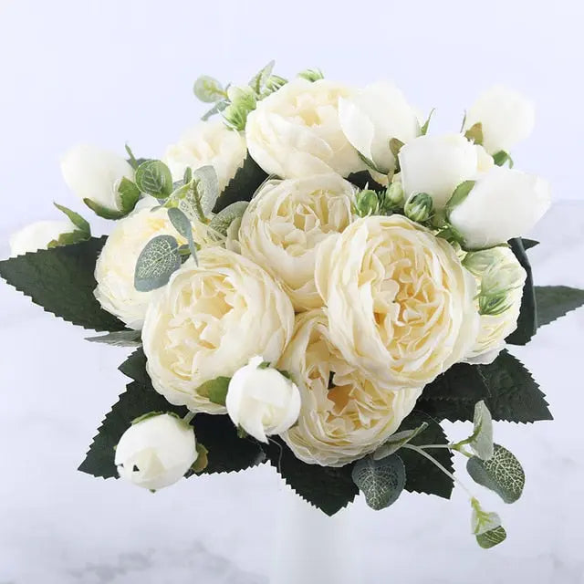 Vivolux | Seidige Rose Gypsophila Strauß