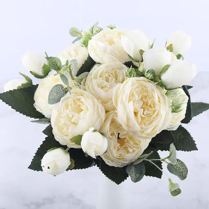 Vivolux | Seidige Rose Gypsophila Strauß