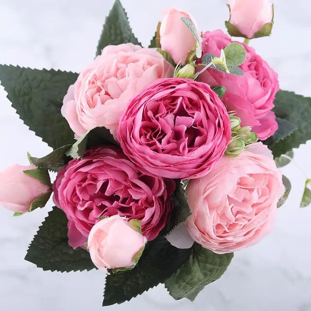 Vivolux | Seidige Rose Gypsophila Strauß