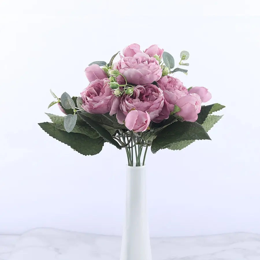 Vivolux | Seidige Rose Gypsophila Strauß