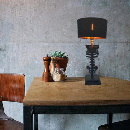 Vivolux | Handgefertigte Gothic Skelett Tischlampe