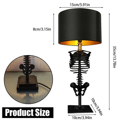 Vivolux | Handgefertigte Gothic Skelett Tischlampe