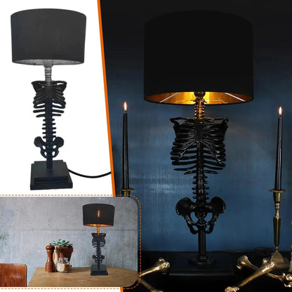 Vivolux | Handgefertigte Gothic Skelett Tischlampe