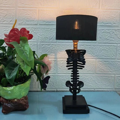 Vivolux | Handgefertigte Gothic Skelett Tischlampe