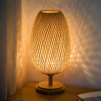 Vivolux | Rattanlampe - Stufenlos dimmbare Korblampe für Schlafzimmer- und Wohnzimmerdekoration