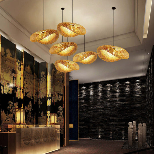 Vivolux | Rattan Gewebtes Bambus -Pendellicht - Led - Licht