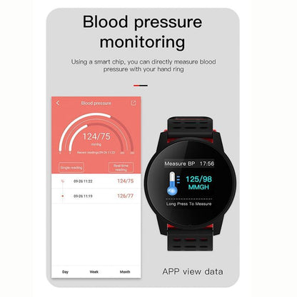 Vivolux | Sport Smartwatch Herren Damen Blutdruck Wasserdicht Aktivitäts Fitness Tracker Herzfrequenz Monitor Smartwatch GPS Android iOS