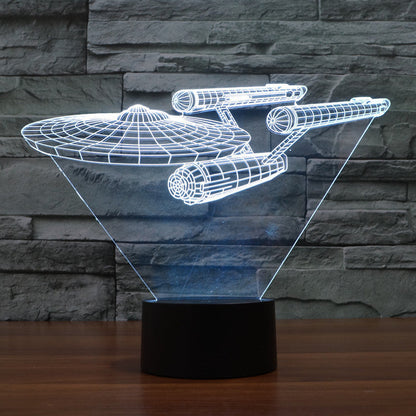 Lumora 3D Star Trek Enterprise Schiff LED Lampe - Multicolor optische Illusionslicht