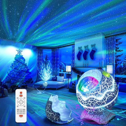 Vivolux | Sternprojektor, Galaxy-Projektor für Schlafzimmer, Fernbedienung & Weißes Geräusch Bluetooth Lautsprecher