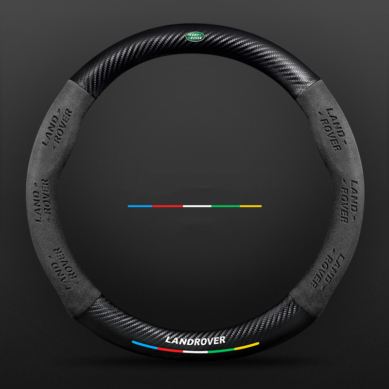 Anti-Rutsch 3D Prägung Kohlefaser Leder Auto Lenkradbezug Universelle Passform