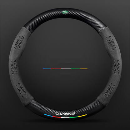Anti-Rutsch 3D Prägung Kohlefaser Leder Auto Lenkradbezug Universelle Passform