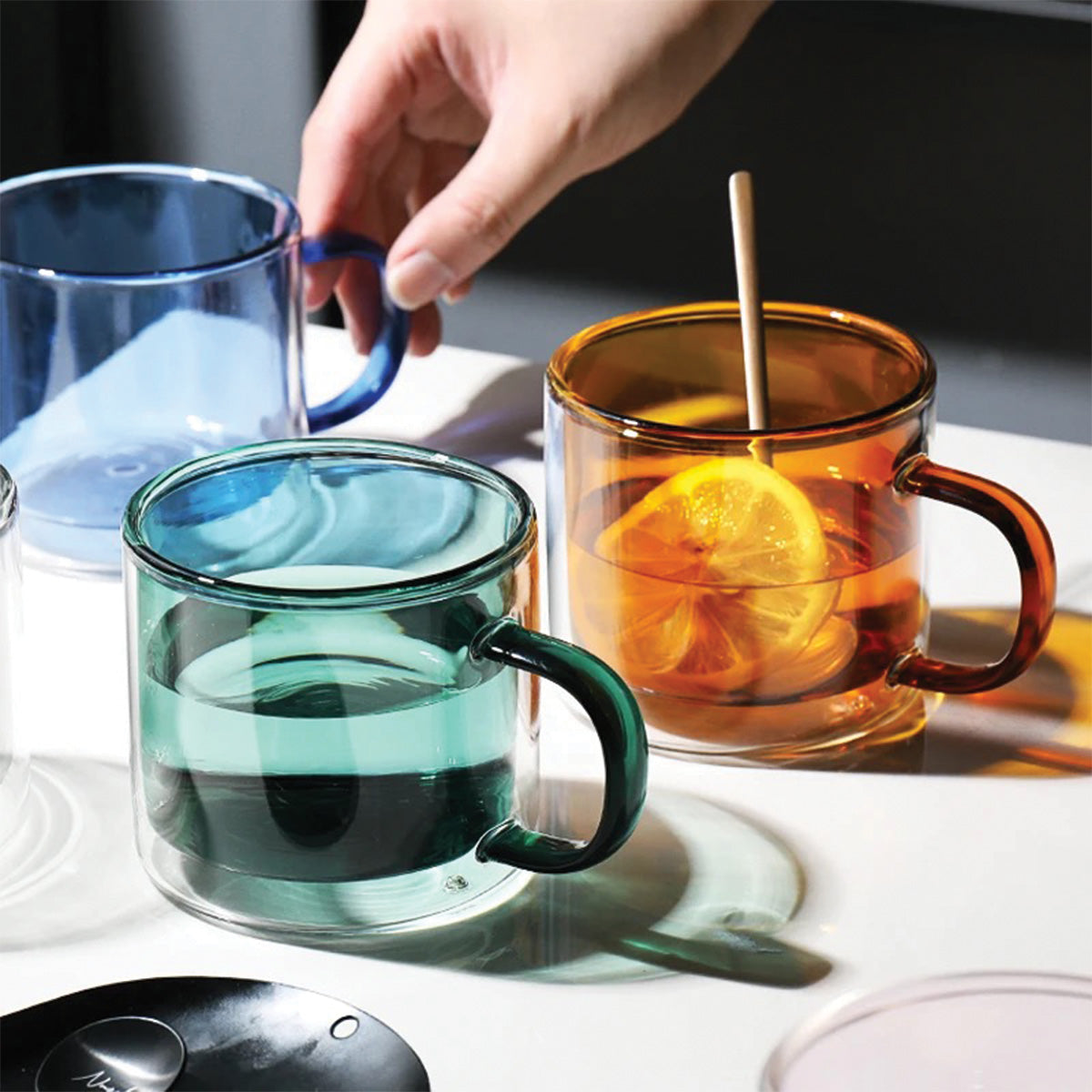 Vivolux | DoublyMug | Getönte Glastasse für Heisgetränke