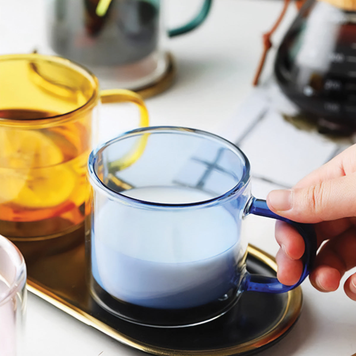Vivolux | DoublyMug | Getönte Glastasse für Heisgetränke