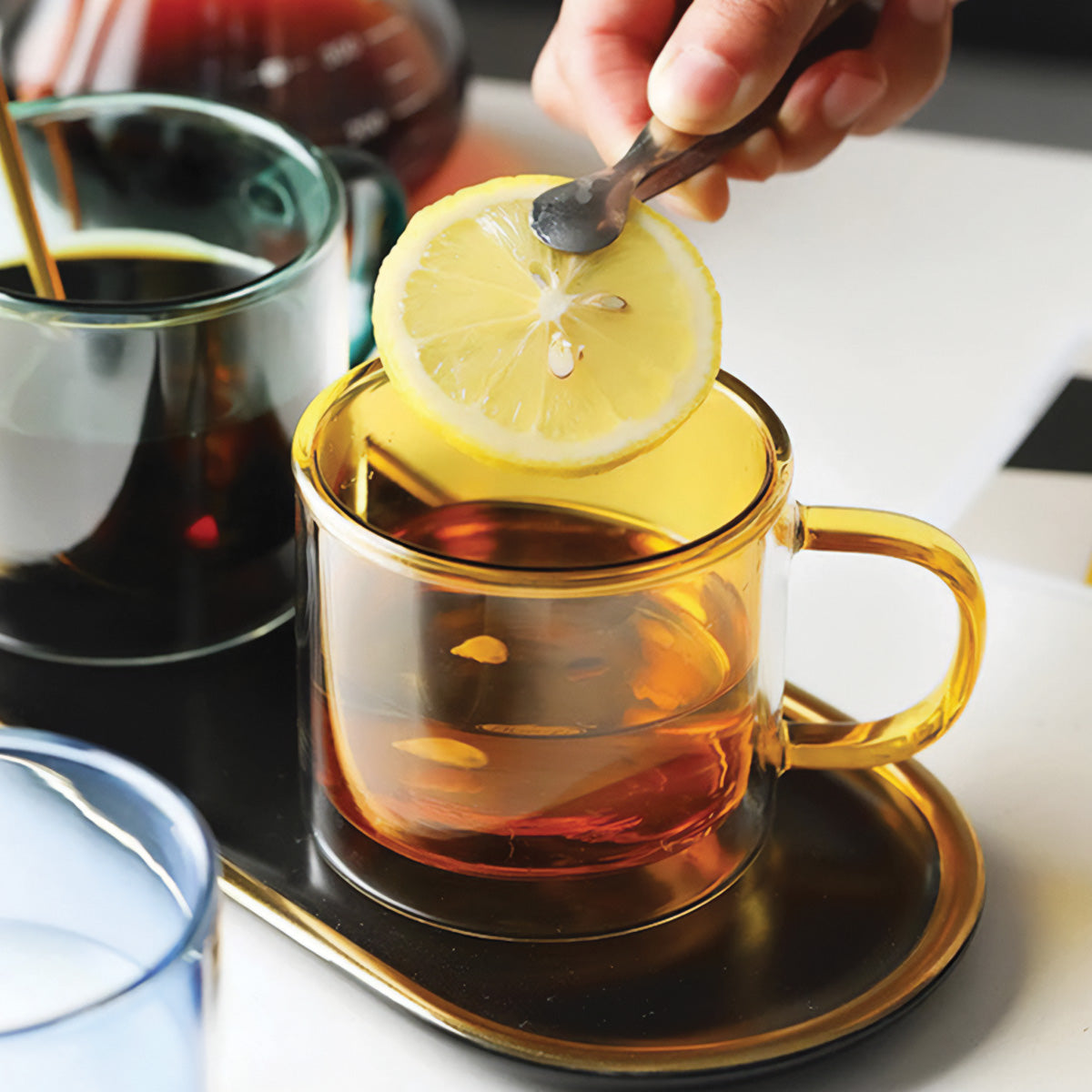 Vivolux | DoublyMug | Getönte Glastasse für Heisgetränke