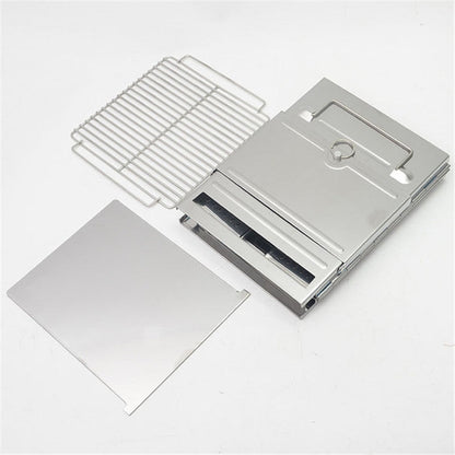 Vivolux | Tragbarer Edelstahl Klappgrill Holzkohlegrill Grill Outdoor Camping Holzofen