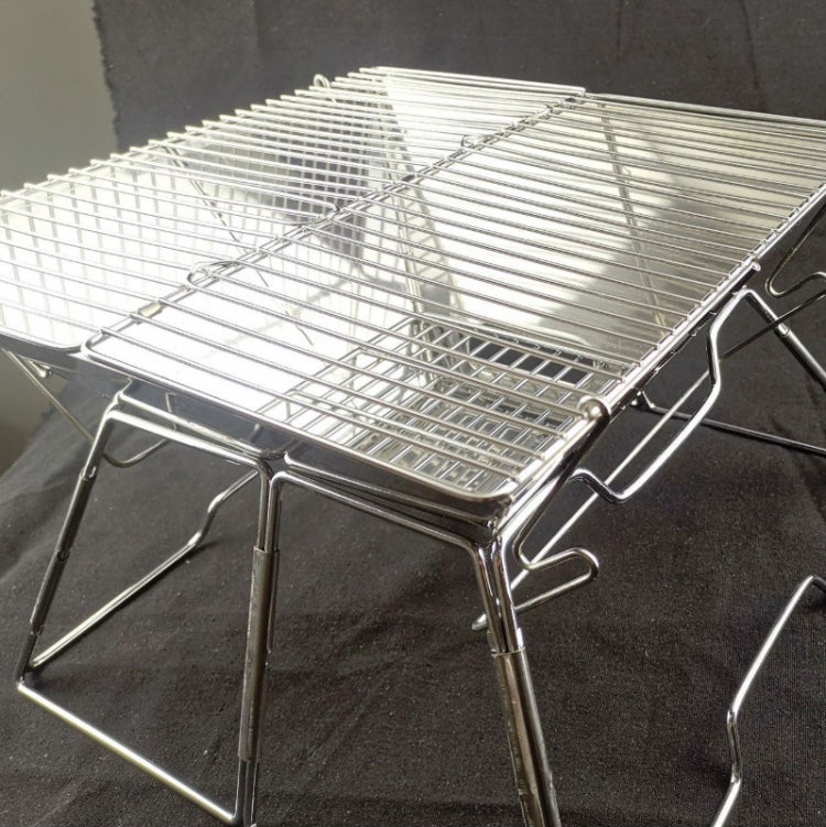 Vivolux | Hebbarer Grill Camping Edelstahl Klappgrill Holz Kohle Grill