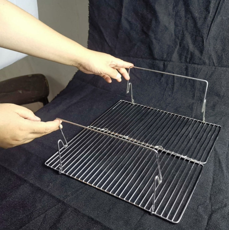 Vivolux | Hebbarer Grill Camping Edelstahl Klappgrill Holz Kohle Grill