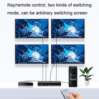 Vivolux | FJGEAR FJ-4K204 2 In 4 Out HD 4K Audio HDMI Switch Verteiler, Steckertyp: EU-Stecker