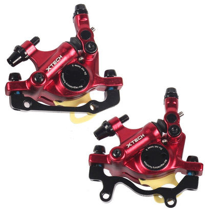 Vivolux | ZOOM HB100 Mountainbike Hydraulikbremssattel Klappfahrrad Kabelzug Hydraulikscheibenbremssattel, Stil: Vorne und Hinten (Rot)
