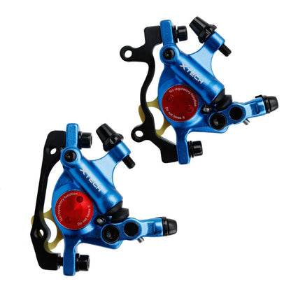 Vivolux | ZOOM HB100 Mountainbike Hydraulik Brake Caliper Folding Bike Kabelzug Hydraulik Scheibenbremszange, Stil: Vorn und Hinten (Blau)