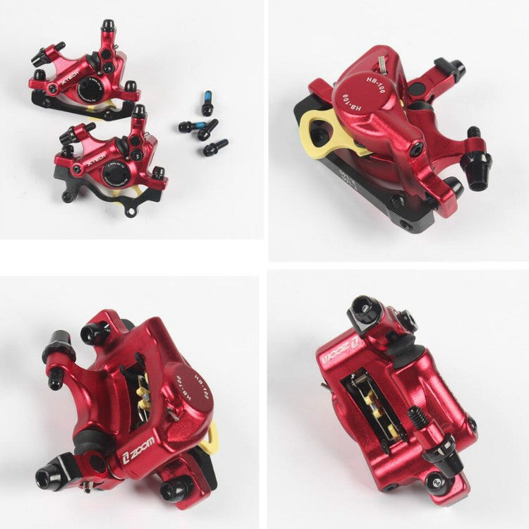 Vivolux | ZOOM HB100 Mountainbike Hydraulik Brake Caliper Folding Bike Kabelzug Hydraulik Scheibenbremszange, Stil: Vorn und Hinten (Blau)