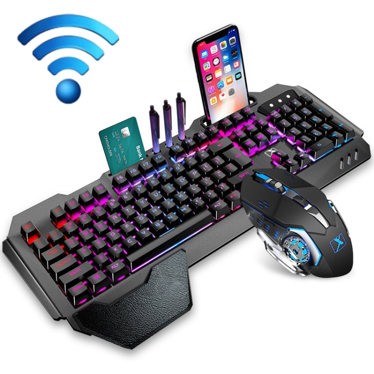 Vivolux | K680 RGB Wiederaufladbare Gaming Wireless Tastatur und Maus Set (Schwarz)