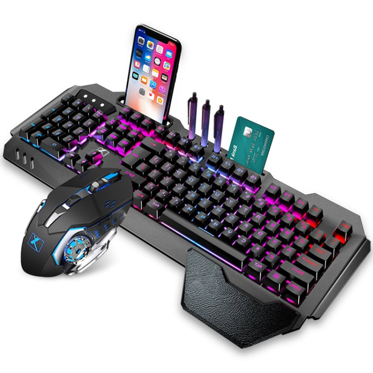 Vivolux | K680 RGB Wiederaufladbare Gaming Wireless Tastatur und Maus Set (Schwarz)