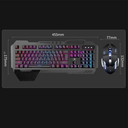 Vivolux | K680 RGB Wiederaufladbare Gaming Wireless Tastatur und Maus Set (Schwarz)