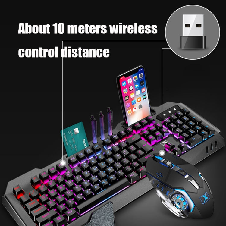 Vivolux | K680 RGB Wiederaufladbare Gaming Wireless Tastatur und Maus Set (Schwarz)