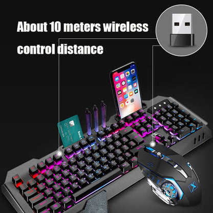 Vivolux | K680 RGB Wiederaufladbare Gaming Wireless Tastatur und Maus Set (Schwarz)
