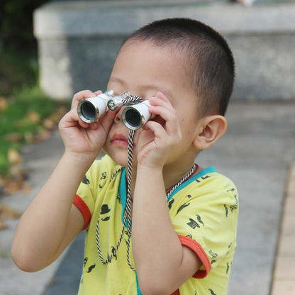 Vivolux | 3x25mm Klassisches Damen Drama Beobachtungsteleskop Tragende Ferngläser Mit Kette (Schwarz)