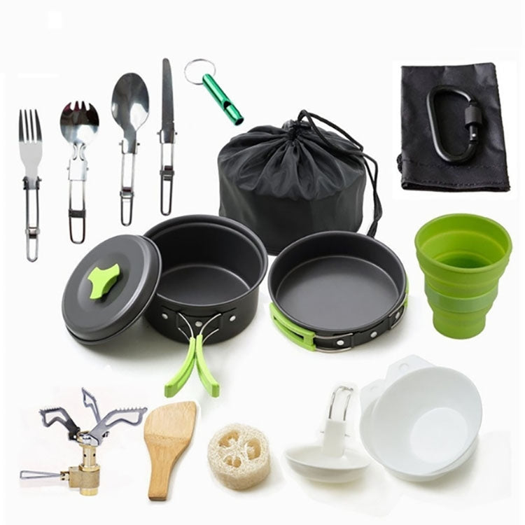 Vivolux | Campinggeschirr Outdoor Kochgeschirr Set (Grün)