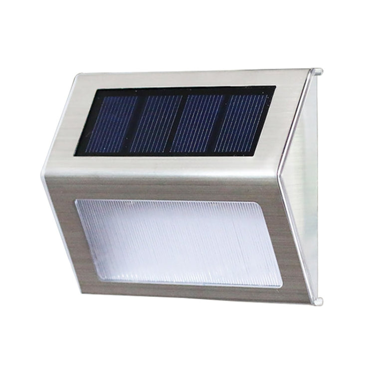 Vivolux | 2PCS Solar Edelstahl 3 LED Treppen Wandlampe Außen Gartenzaun Licht (Weißes Licht)