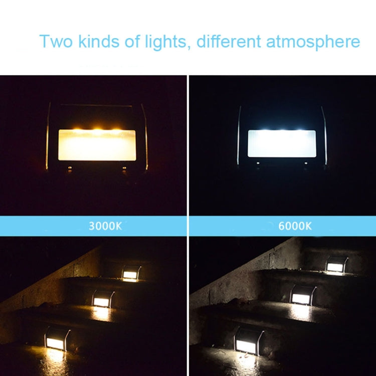 Vivolux | 2PCS Solar Edelstahl 3 LED Treppen Wandlampe Außen Gartenzaun Licht (Weißes Licht)