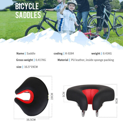 Vivolux | Noseless Fahrrad Sattel Mountain Bike Verdickte Weiche Polsterung (Schwarz)