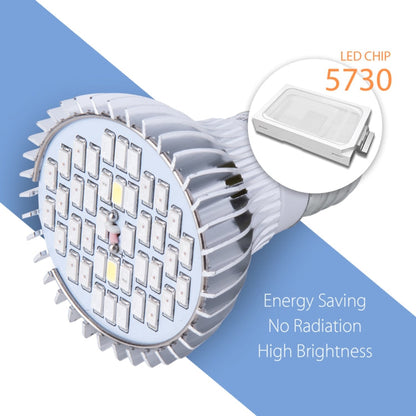 Vivolux | LED Pflanzenwachstumslampe Vollspektrum E27 Pflanzenfülllicht, Leistung: 30W 40 Lampenperlen