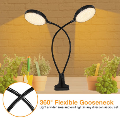 Vivolux | LED Pflanzenwachstumslampe USB Fernbedienung Clip wasserdicht Vollspektral natürliches Weiß Setzling Pflanzenlicht, Leistung: 45W Drei Köpfe