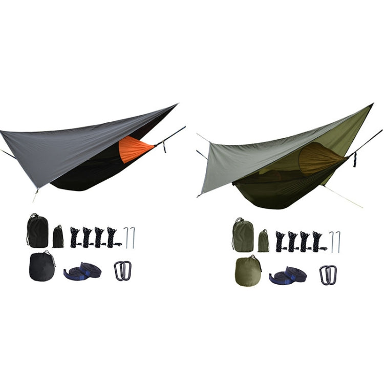 Vivolux | Strut-Moskitonetz-Hängematte Diamant-Sonnenschutz-Set Outdoor Camping Automatisch Schnell-Öffnen Anti-Mücken-Hängematten-Unterstand-Set (Armeegrün)