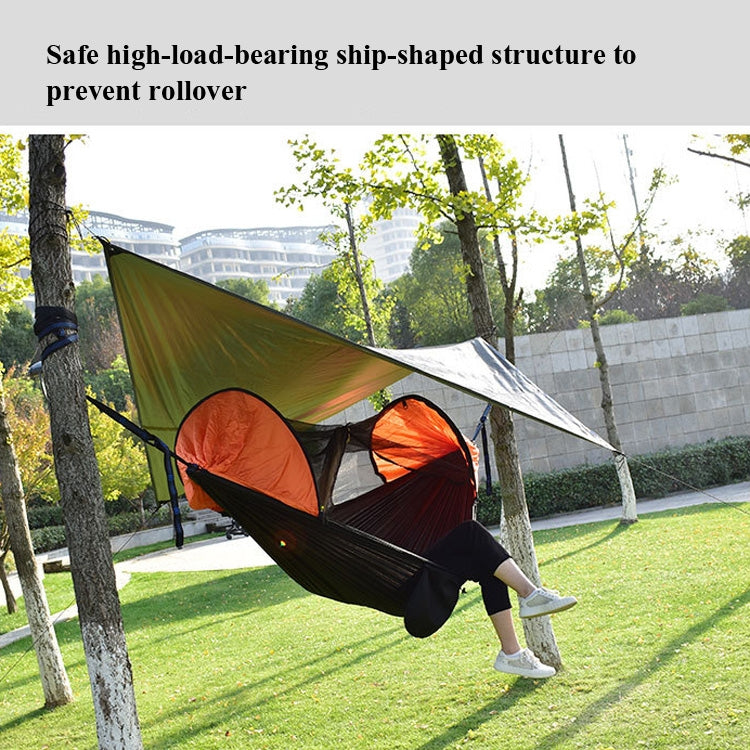 Vivolux | Strut-Moskitonetz-Hängematte Diamant-Sonnenschutz-Set Outdoor Camping Automatisch Schnell-Öffnen Anti-Mücken-Hängematten-Unterstand-Set (Armeegrün)