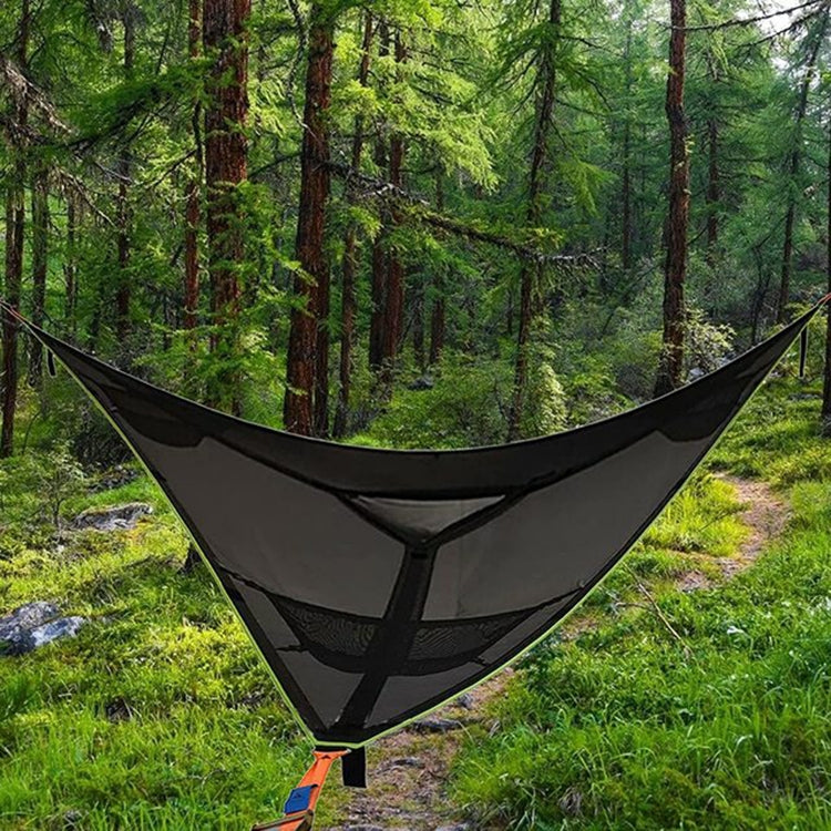 Vivolux | 2,8 m Familien Outdoor Tragbares Luftzelt Mehrpersonen Camping Dreiecks Hängematte (Schwarz)