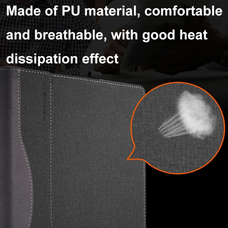 Vivolux | Für Samsung Galaxy Book Pro 360 15,6 Zoll Leder Laptop Anti-Fall Schutzhülle mit Standfuß (Weinrot)