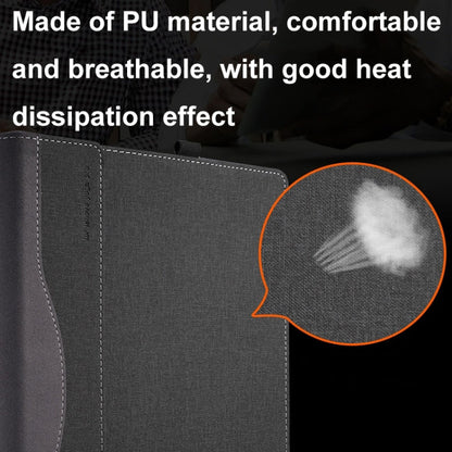 Vivolux | Für Samsung Galaxy Book Pro 360 15,6 Zoll Leder Laptop Anti-Fall Schutzhülle mit Standfuß (Weinrot)