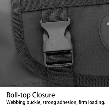 Vivolux | SAHOO 11L Vergrößerte Fahrrad Vordertasche Mountainbike Clip Mesh Wasserdicht und Verschleißfest Lenkertasche (Schwarz)
